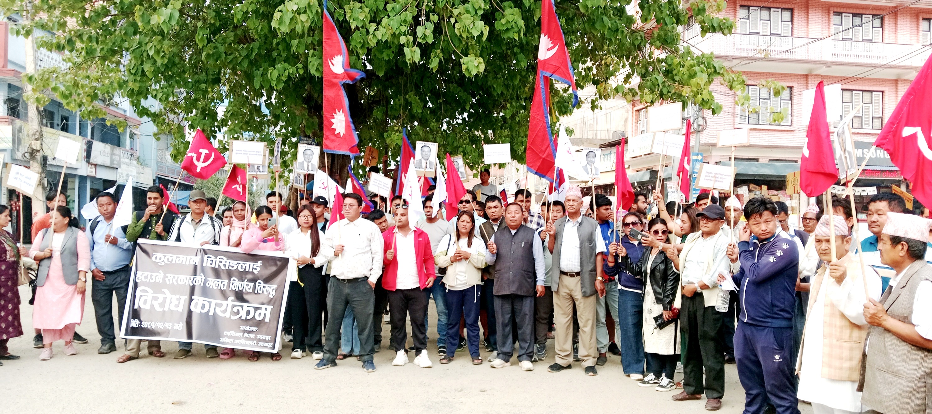 कुलमानलाई पुनर्वहाली गर्न माग गर्दै वाईसिएल र अखिल क्रान्तिकारीको विरोध प्रदर्शन